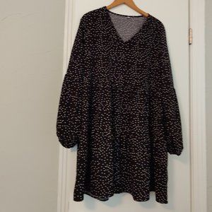 Dress, XL, black/white